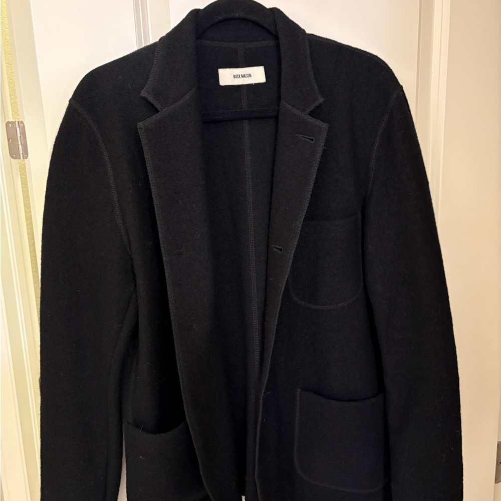 Buck Mason Black Textured Blazer